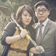 Image for article titled Zombie engagement photos display commitment, excellent teamwork